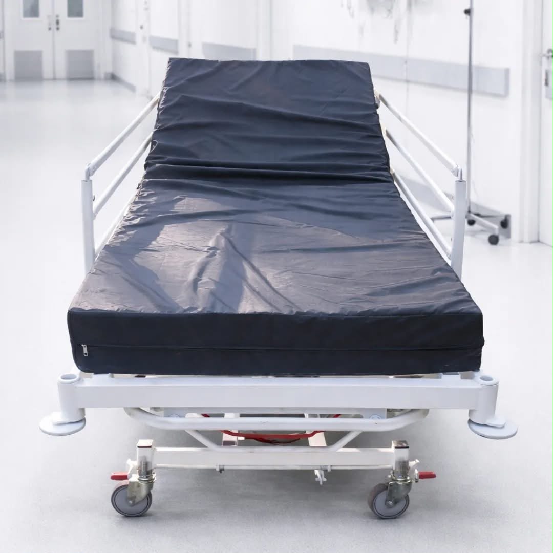 Modern electric hospital bed with mattress